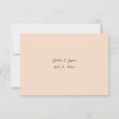 ベージュ&ダスティブルーフローラno食事RSVP 2 - Beige 出欠カード (裏面)