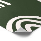 ベージュ/ダークセージBOHOレインボーズ子供部屋デコール ポスター (角)