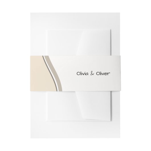 ベージュ, ニュービギニング, 結婚式の招待状用品 招待状ベリーバンド (正面例)