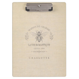 ベージュ ハニー ビー フレンチ カントリー ヴィンテージ ラスティック クリップボード