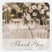 ベージュ パステル エレガント お礼 お土産 スクエアシール (正面)