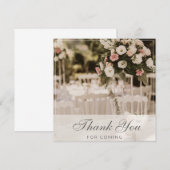 ベージュ パステル エレガント サンクス ノベルティ 招待状 (正面/裏面)