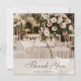 ベージュ パステル エレガント サンクス ノベルティ 招待状