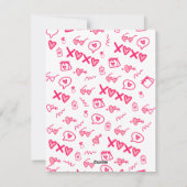 ベージュ パステル バレンタインデー シーズンカード (裏面)