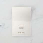 ベージュ パステル ワイルドフラワー サンキューカード (内部)