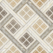 ベージュ&パーソナライズされたブラウンナプキンズシック幾何学模様