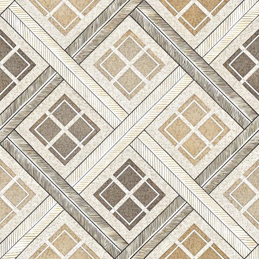 ベージュ&パーソナライズされたブラウンナプキンズシック幾何学模様