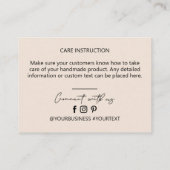 ベージュ |ビジネスロゴありがとうご気にざいま 名刺 (裏面)