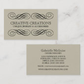 ベージュ・フファンシーロッシュ・名刺 名刺 (正面/裏面)