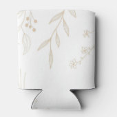 ベージュ フラワーボヘミアン ウェディング 缶クーラー (裏面)