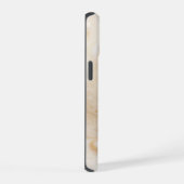 ベージュ ブラウン マーブル iPhone 15ケース (右側面)