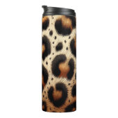ベージュ&ブラックチータファースポットアニマルプリント タンブラー (回転右)