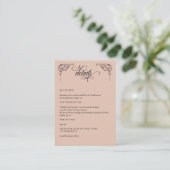 ベージュ&ブラック書道結婚の詳細 エンクロージャーカード (スタンド正面)