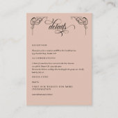 ベージュ&ブラック書道結婚の詳細 エンクロージャーカード (正面)