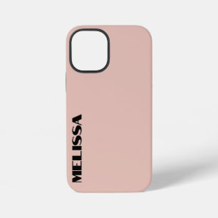 ベージュ ブラック モダン ボールド タイポグラフィ iPhone 12 MINIケース