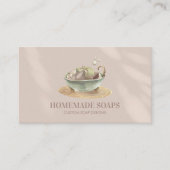 ベージュ ブラッシュ バスタブ バブル ソイ ワックス ソープ 名刺 (正面)