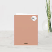 ベージュ、ブルー、オレンジの水色の天使。 カード (裏面)