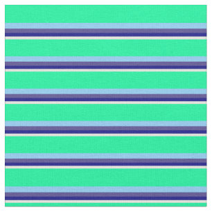 ベージュ、ブルー、石板ブルー、ライトスカイブルー&グリーン ファブリック