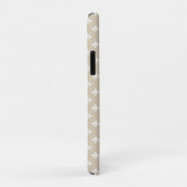 ベージュ＋ホワイトのフルール・ド・リス柄（名入れ可能） Case-Mate iPhoneケース (裏面/右)