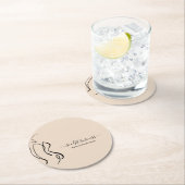 ベージュ ボディ スカルプティング コントゥアリング エステティクス ラウンドペーパーコースター (インサイチュ)