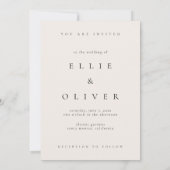 ベージュ・ボホモダン写真結婚ズ 招待状 (裏面)