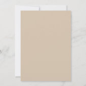 ベージュ ボホ テディベア ニュートラル ベビーシャワー 招待状 (裏面)