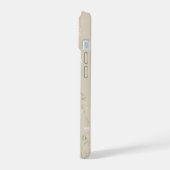 ベージュ ボホ 水彩の野の花 iPhone 15ケース (左側面)