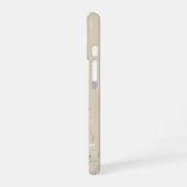 ベージュ ボホ 水彩の野の花 iPhone 16ケース (左側面)