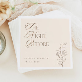 ベージュ ボーホー ナイトビフォア リハーサルディナー ウェディング スタンダードランチョンナプキン