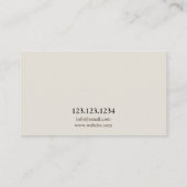 ベージュ&ミニマルブラックピーブルズマッサージセラピー 名刺 (裏面)