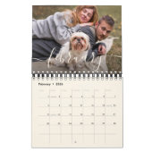 ベージュ |モダンミニマシンプルリストの家族写真2021 カレンダー (2月 2026)