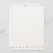 ベージュ モダン カワイイ レインボー ベイビー シャワー 招待状 (裏面)