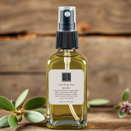 ベージュ |ロゴ原料の製品ラベル スクエアシール