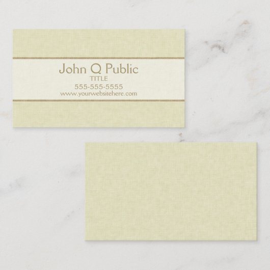 ベージュ 名刺 (正面/裏面)