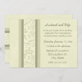 ベージュ・結婚フローラの誓いの更新招待状 招待状 (正面/裏面)