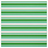 ベージュ、緑、ターコイズ色の線 ファブリック (見本)