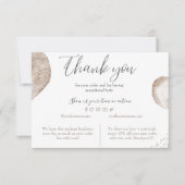 ベージュ&金ゴールドビジネスサンキューカード 招待状 (正面)