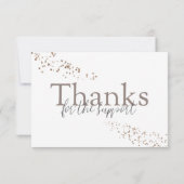 ベージュ&金ゴールドビジネスサンキューカード 招待状 (裏面)