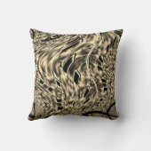 ベージュ、鏡の強い色合いで曲がっている クッション (裏面)