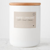 ベージュ | Black Candle製品ラベルシール フードラベル (正面)