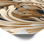 ベージュBOHOウサギ ポスター (コーナー)