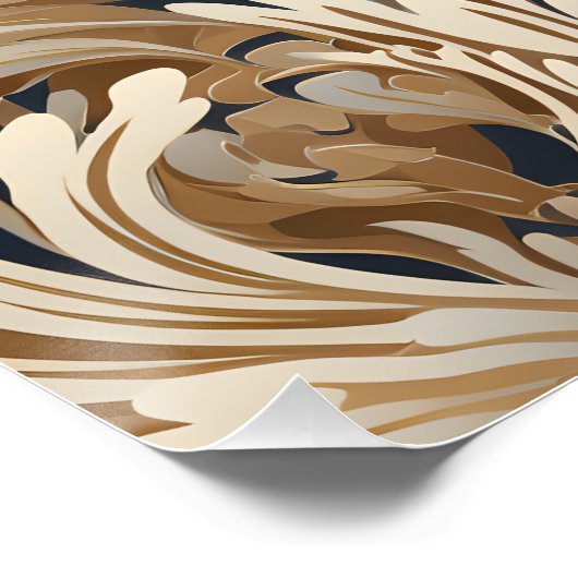 ベージュBOHOウサギ ポスター (コーナー)