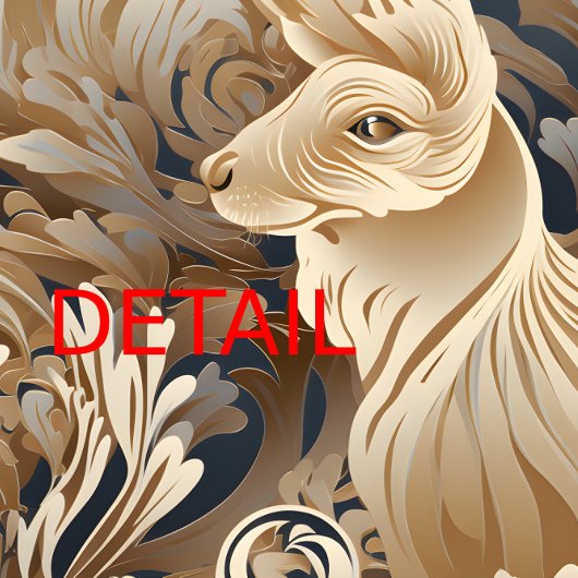 ベージュBOHOウサギ ポスター