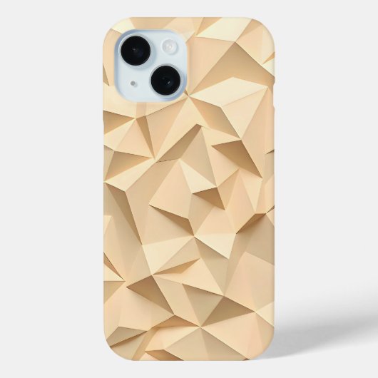 ベージュiPhoneケース ミニマリスト3Dデザイン Case-Mate iPhoneケース (裏面)