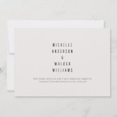 ベージュLg.Monogram Wedding日付を保存 セーブザデート (裏面)