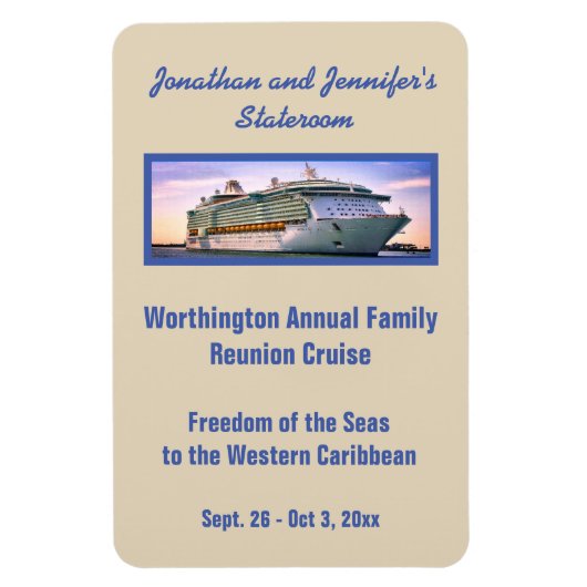 ベージュRFN2クルーズステートルームドアマーカー マグネット (縦)