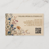 ベージョ縁どボ素朴ーホワイルドフラワーウェア 名刺 (裏面)
