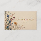ベージョ縁どボ素朴ーホワイルドフラワーウェア 名刺 (正面)