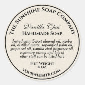 ベージリン紙スタイル石鹸コスメティックバス爆弾 ラウンドシール (正面)