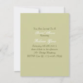 ベージワイルドフラワーヒッパイボヘミアン結婚ラップ 招待状 (裏面)